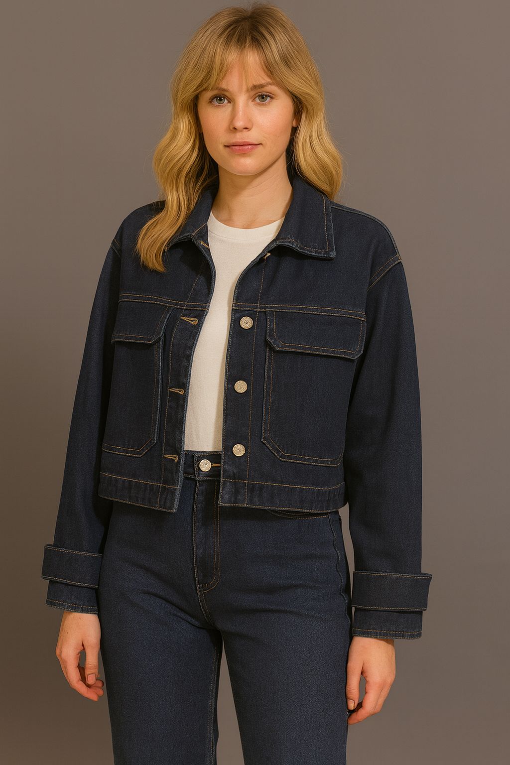 IMG-20251021-WA0017 Wide long sleeve denim jacket - Image 1